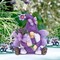 Lavender Gnomes Decor, Spring Resin Garden Gnome Decorations for Home Indoor/Outdoor Pastel Purple Spring Lavender Decorations Farmhouse Butterfly Gnome